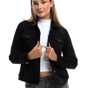 1822 Black Denim Jacket (L) NWT
